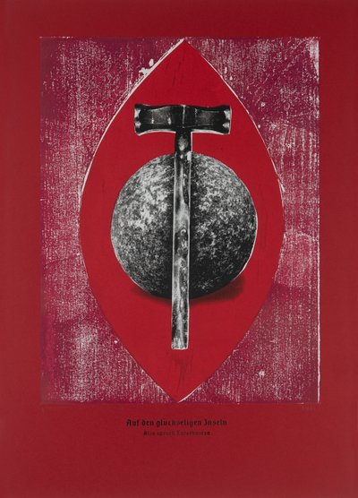 Sur les îles bénies, Ainsi parlait Zarathoustra, 2024 (gravure sur bois et sérigraphie) - Guilherme Pontes