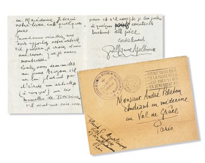 Lettre à André Breton, 1918 - Guillaume Apollinaire