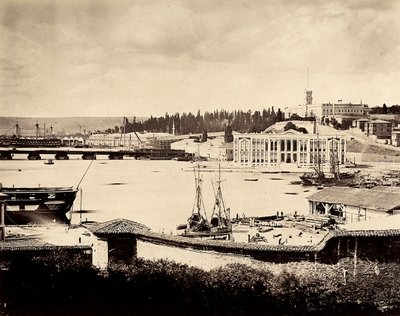 Le port de Constantinople avec le chantier naval, en Turquie - Guillaume Berggren
