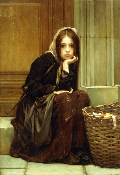 Un panier de rubans - Guillaume Charles Brun