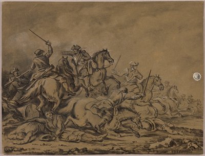 Escarmouche de cavalerie - Guillaume Courtois