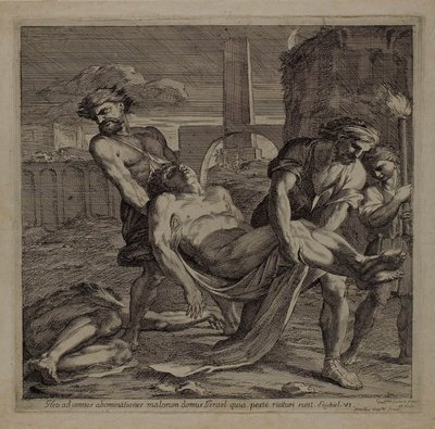 Les saints Abdon et Sennen enterrent les restes de martyrs chrétiens - Guillaume Courtois