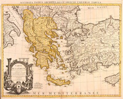 Carte de la Grèce (gravure) - Guillaume Delisle