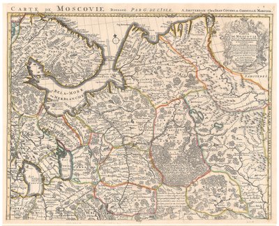Carte de la Moscovie - Guillaume Delisle