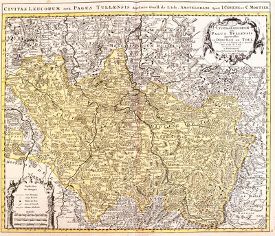 Carte du diocèse de Toul (Lorraine, France) (gravure) - Guillaume Delisle
