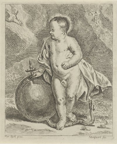Enfant Jésus avec globe et serpent - Guillaume Pierre Mensaert
