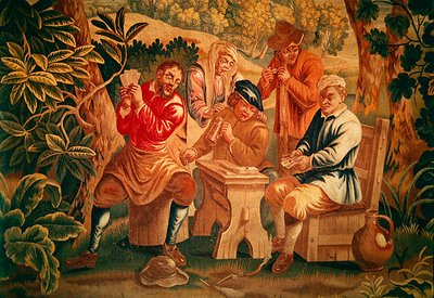 Le jeu de cartes (détail), début du XVIIIe siècle - Guillaume Warniers
