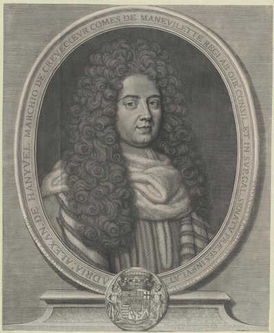 Adrien-Alexandre marquis Comte de Manevilette Crevecoeur (impression) - Guillelmus Vallet