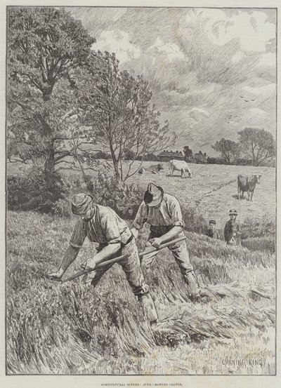 Scènes agricoles, juin, fauchage du trèfle - Gunning King