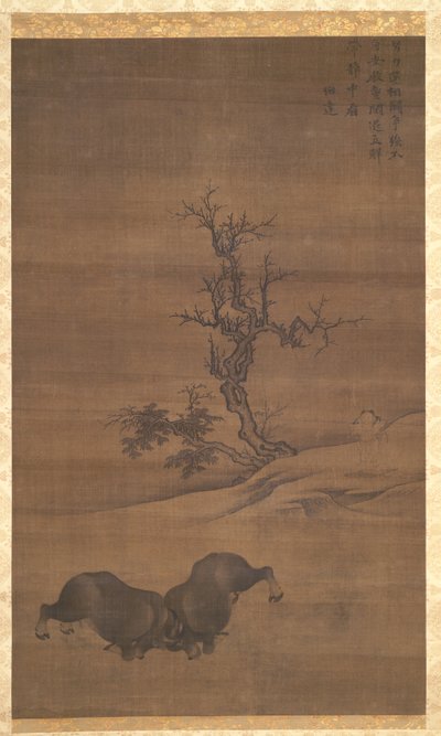 Garçons de troupeau et buffles dans des paysages, 1200s - Guo Min