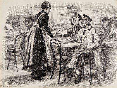 Dessin humoristique de la Première Guerre mondiale, probablement pour Punch, 1916 - Gurnell Charles Jennis