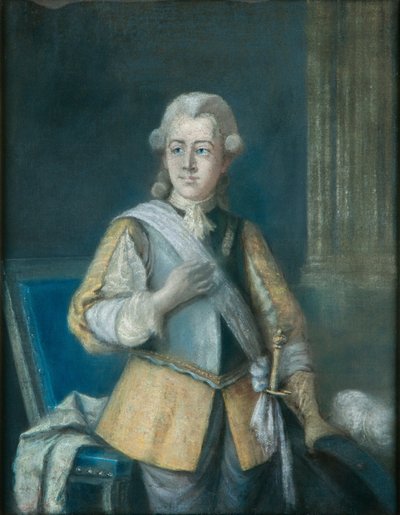 Gustave III, roi de Suède 1772-1792, en costume inspiré de Gustave-Adolphe - Gustaf L Lundberg