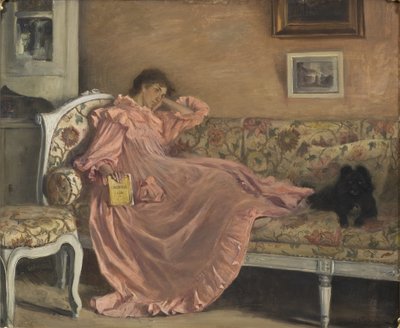 Carola assise sur le canapé, 1899 - Gustaf Olaf Cederstrom