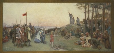 Saint Anschaire prêchant le christianisme - Gustaf Olaf Cederstrom
