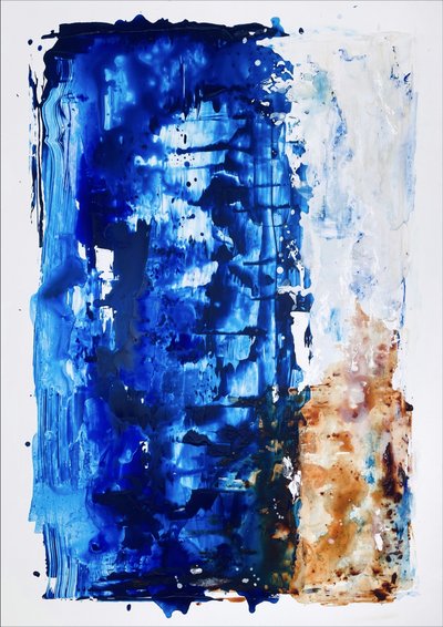 Abstraction bleu profond - Gustaf Tidholm