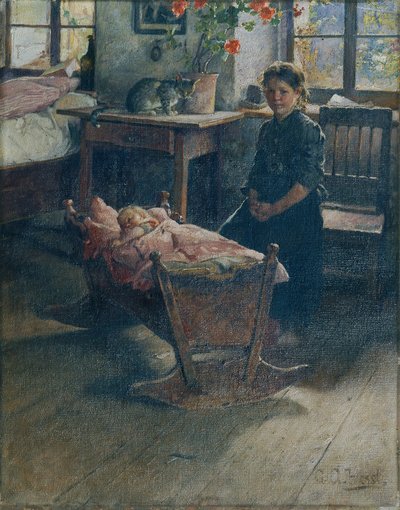 Au berceau - Gustav Adolf Hessl