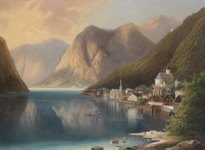 Vue sur Hallstadt - Gustav Barbarini