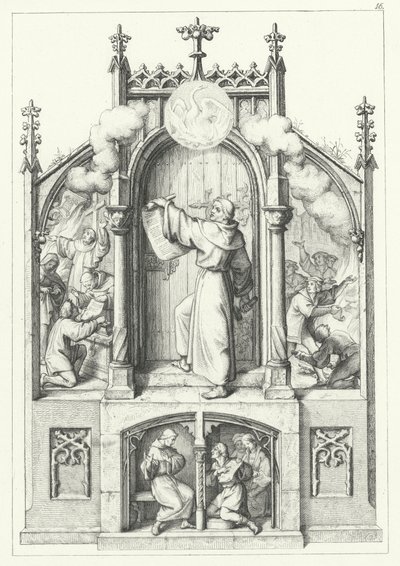 Quatre scènes de la vie de Martin Luther (gravure) - Gustav Ferdinand Leopold Konig