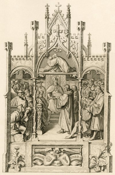 Luther priant - Gustav Ferdinand Leopold Konig