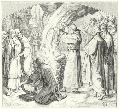 Martin Luther brûlant la bulle papale à Wittenberg, 1520 - Gustav Ferdinand Leopold Konig