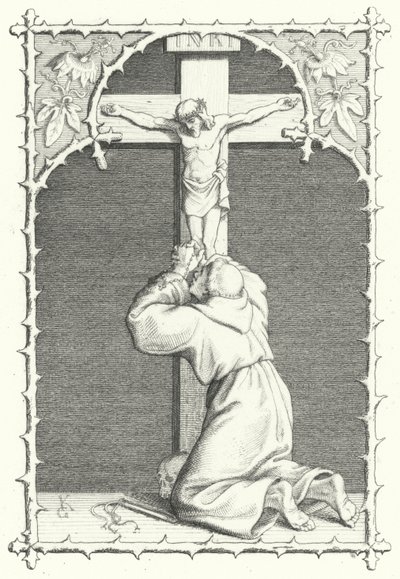 Martin Luther en tourment spirituel (gravure) - Gustav Ferdinand Leopold Konig