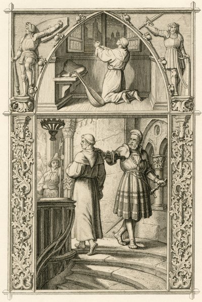 Martin Luther se prépare par une prière pour la rencontre avec l