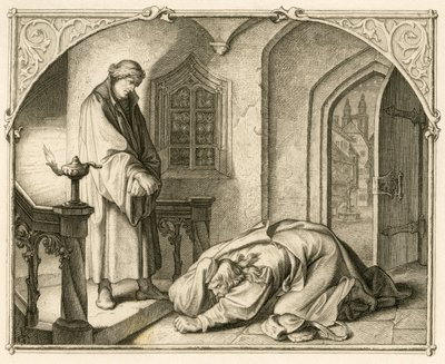 Martin Luther avec le brigand Hans Kohlhase (1500-1540) - Gustav Ferdinand Leopold Konig
