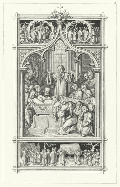 Les funérailles de Martin Luther (gravure) - Gustav Ferdinand Leopold Konig