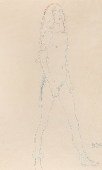 Une jeune fille nue, vers 1917 - Gustav Klimt