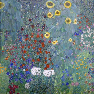 Jardin de cottage avec tournesols - Gustav Klimt