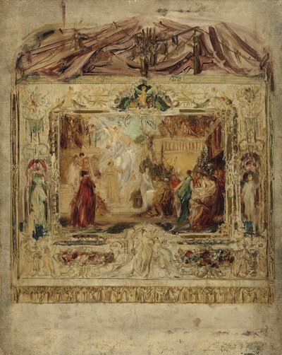 Conception pour un rideau de théâtre, vers 1883-85 - Gustav Klimt