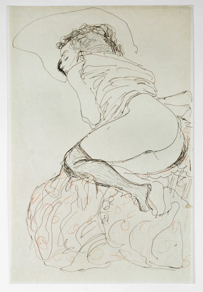 Femme nue, tournée vers la gauche - Gustav Klimt