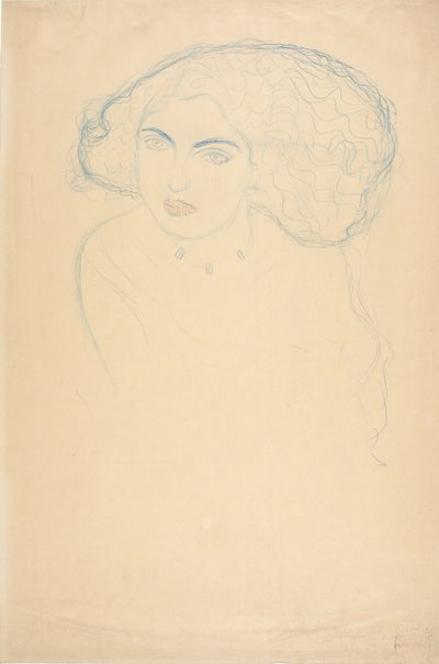 Tête de femme, vers 1916 - Gustav Klimt