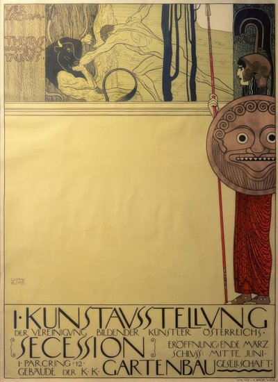 Affiche pour la Ière exposition de la Sécession (censurée) - Gustav Klimt