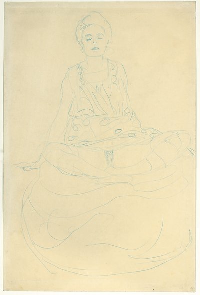 Nu assis de face - Gustav Klimt