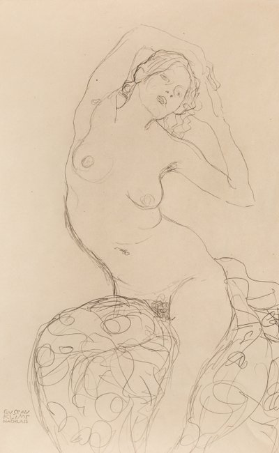 Nu assis - Gustav Klimt