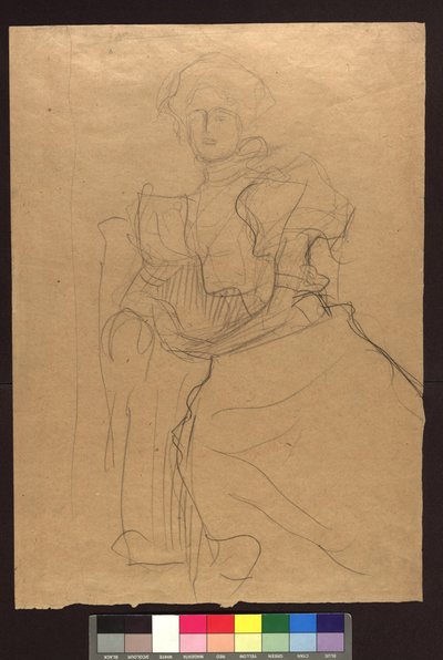 Studie zum Bildnis Sonja Knips - Gustav Klimt