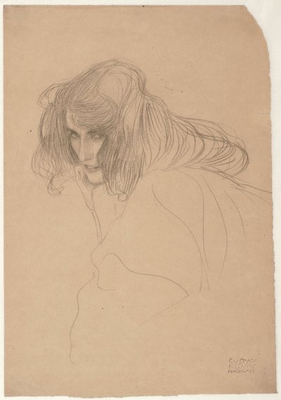 Étude de tête de femme en profil trois-quarts, étude pour L