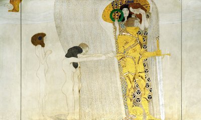 La Frise Beethoven, (détail) : Chevalier en armure brillante, 1902 - Gustav Klimt