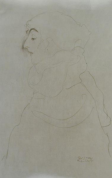 Femme de profil - Gustav Klimt