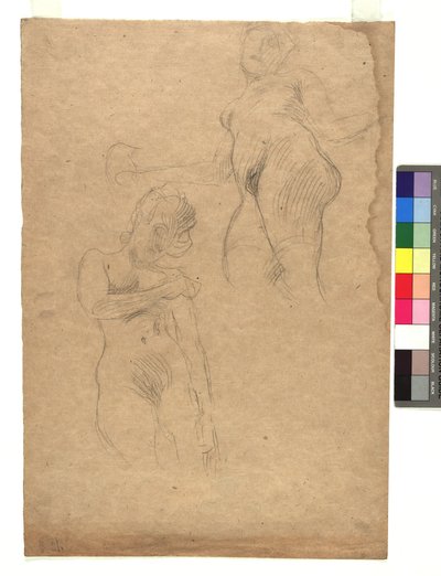 Zwei Studien weiblicher Akte - Gustav Klimt