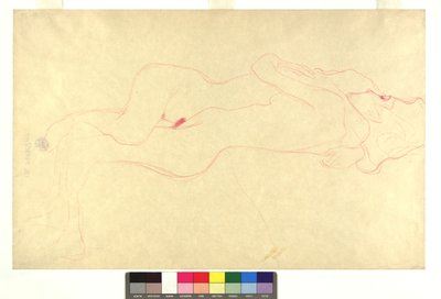 Zwei liegende weibliche Akte in Umarmung - Gustav Klimt