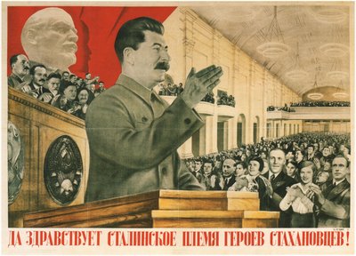 Vive la génération des héros Stakhanov de Staline!, 1936 - Gustav Klutsis