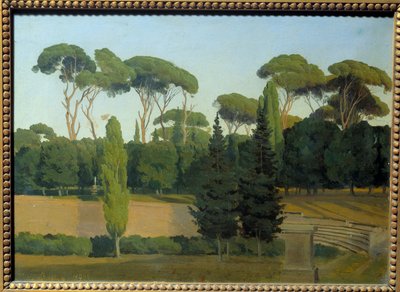Dans les jardins de la Villa Borghese - Gustav Palm