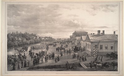 Parade des Chevaliers Gardes à Krasnoye Selo, 1848 - Gustav Schwarz