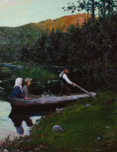 Un dimanche soir au bord du lac - Gustav Wentzel
