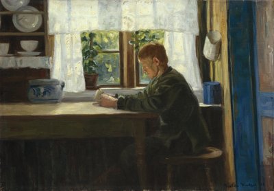 Garçon dans une cuisine - Gustav Wentzel