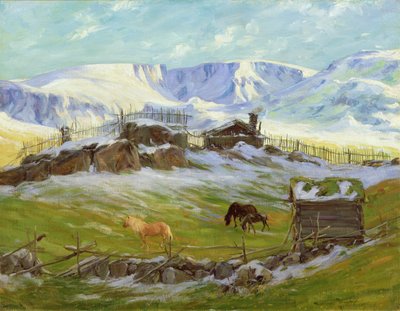 Soleil du matin sur la montagne, Vaga - Gustav Wentzel