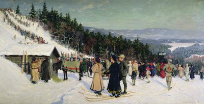 Compétition de ski à Fjelkenhill - Gustav Wentzel