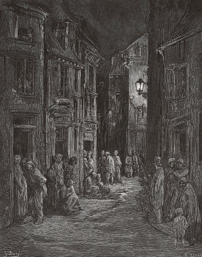 Taudis de Bluegate Fields, Londres au XIXe siècle - Gustave (after) Dore